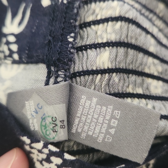 Aerie Navy Blue Pineapple Print Sweetheart Crop Tank Top Small - Picture 5 of 7